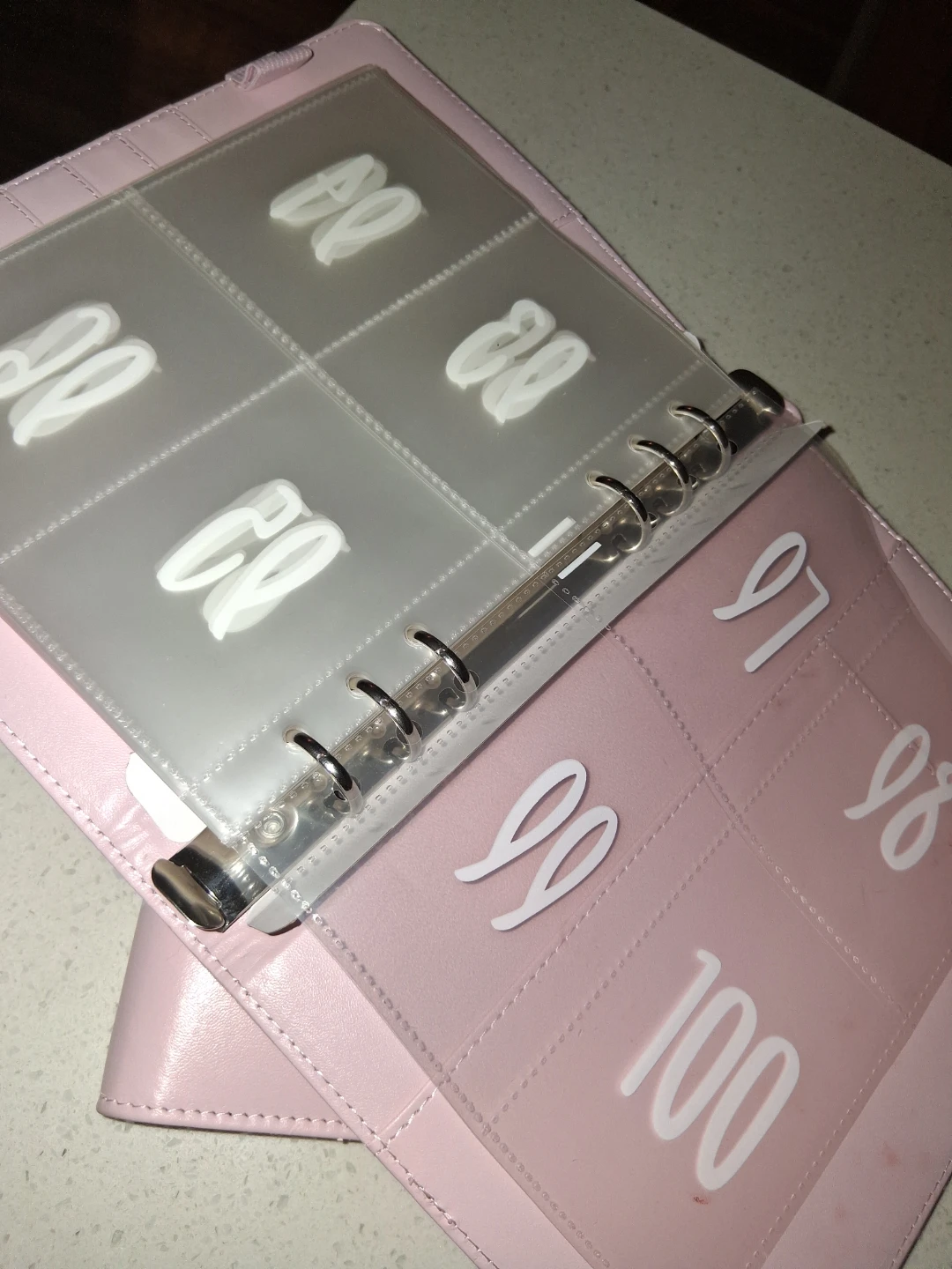 Pink 100 Envelope Savings Challenge Binder - photo 2