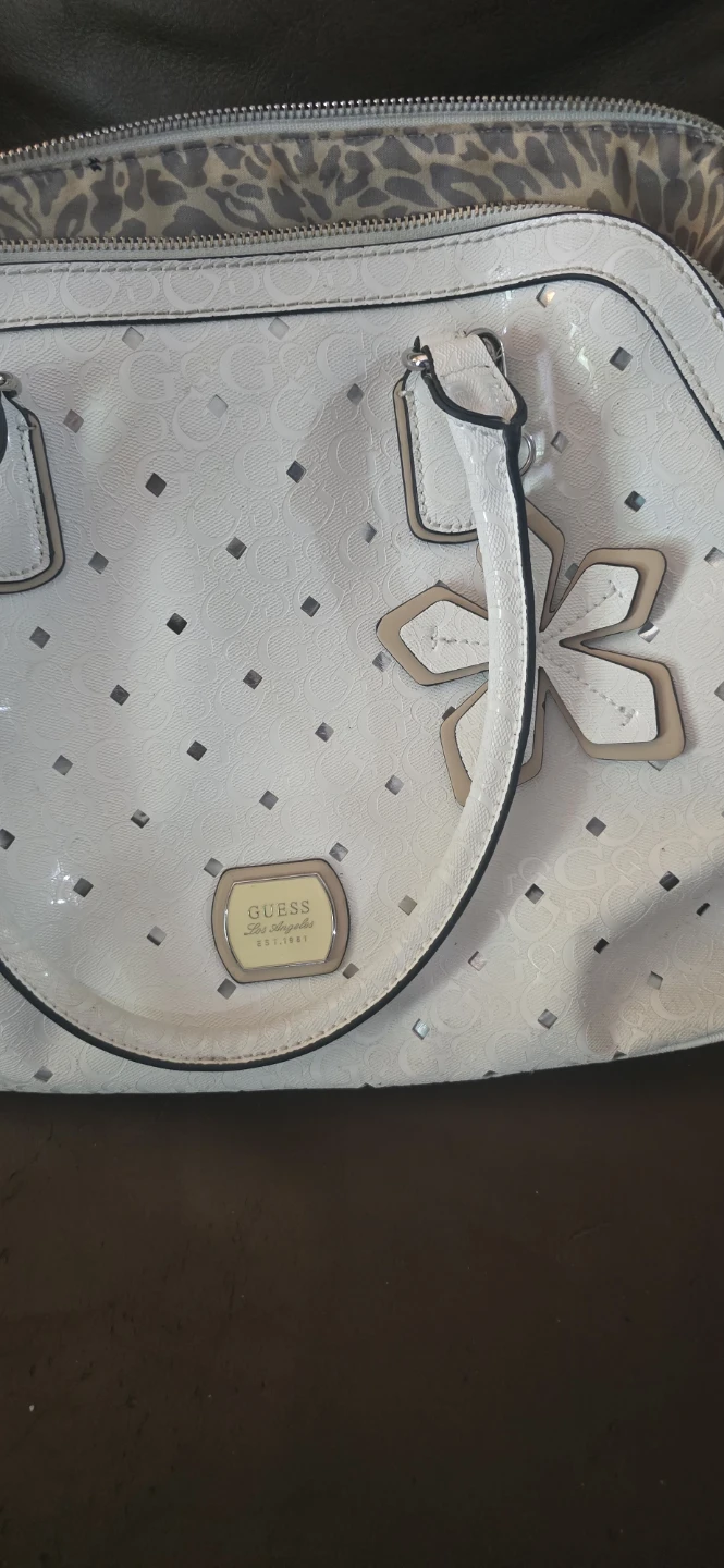 White GUESS Satchel Handbag - photo 2