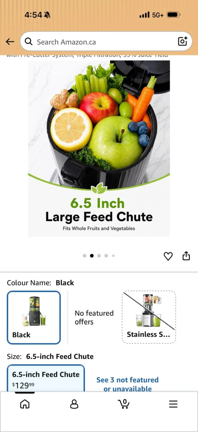 Black Juicer with 6.5-inch Feed Chute - photo 2
