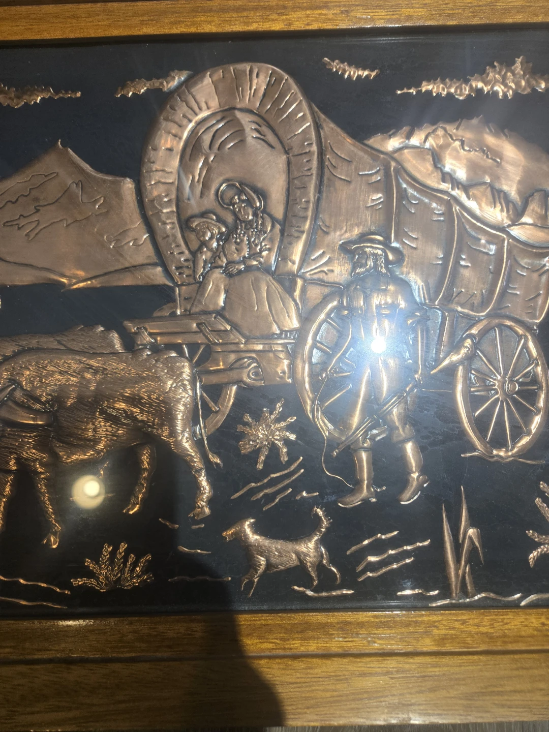 Vintage Copper Embossed Wall Art 23×15 inches - photo 2