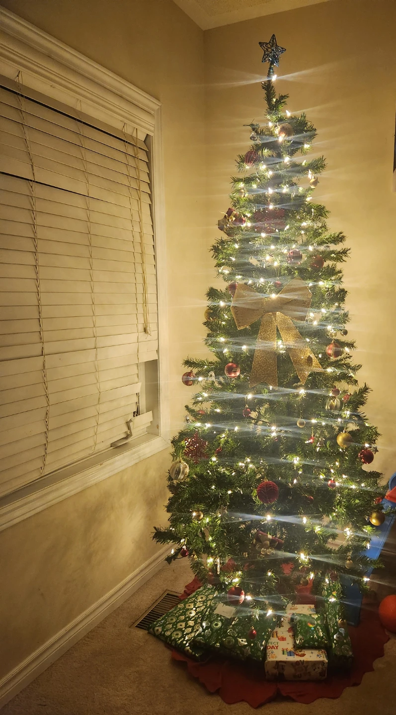 7.5ft Slim Christmas Tree with Lights - photo 3