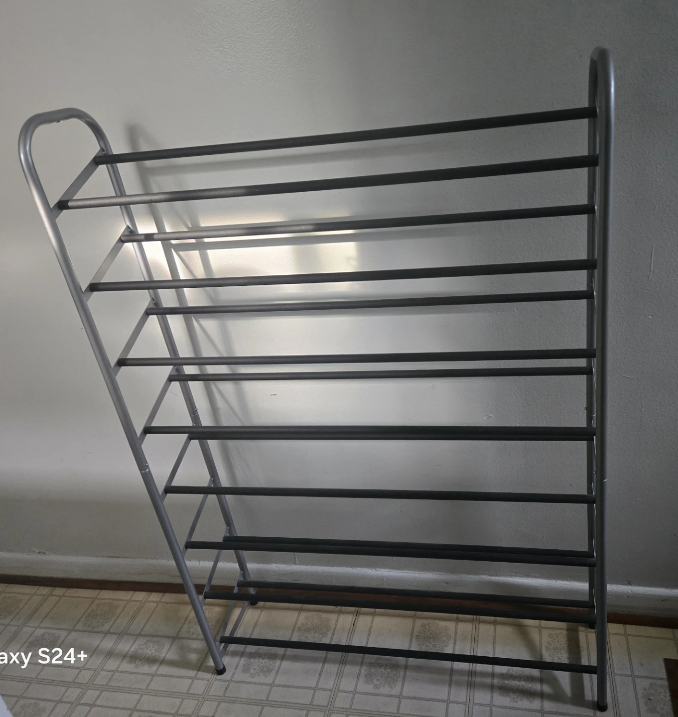 Silver 8-Tier Shoe Rack