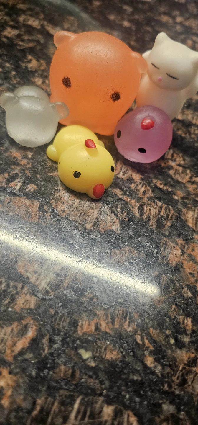 Set of 5 Squishy Mochi Toys