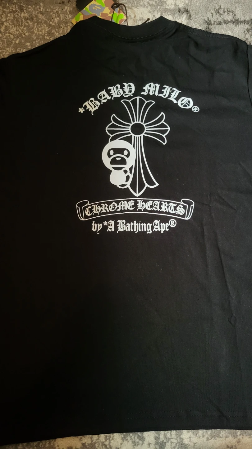 A Bathing Ape x Chrome Hearts Baby Milo T-Shirt - Black, Size M