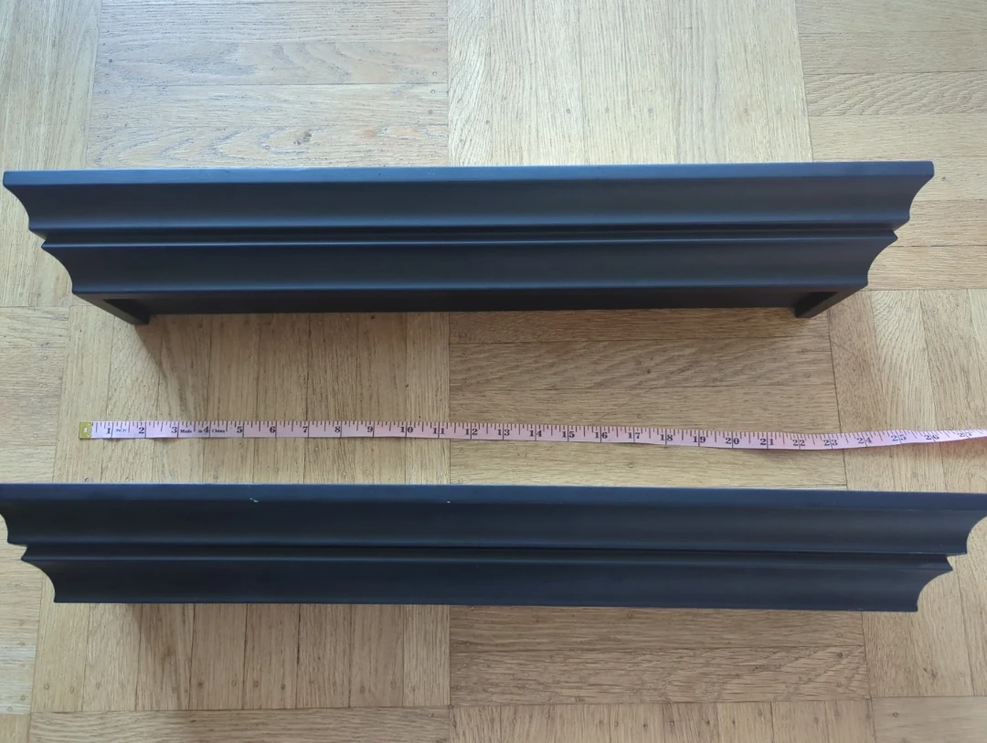 Black Decorative Shelves - Set of 2 - photo 2