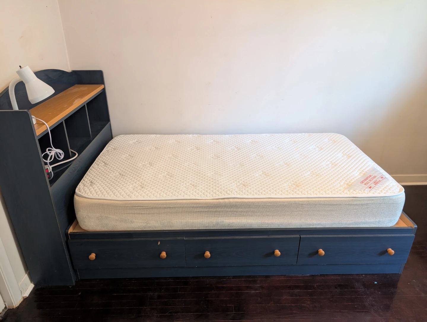 🛏️ Storage Bed w/Bookcase Headboard & Firm Mattress – $300 OBO - photo 2