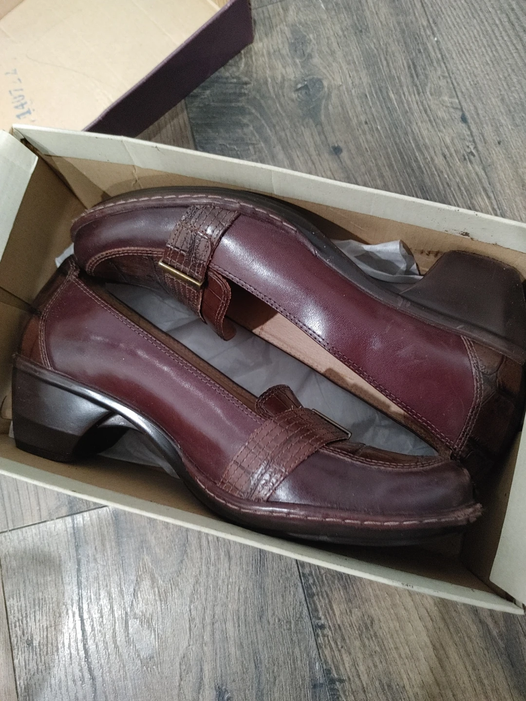 🧡CLARKS GENUINE BROWN LEATHER SHOES WOMENS SIZE 9.5W - photo 4