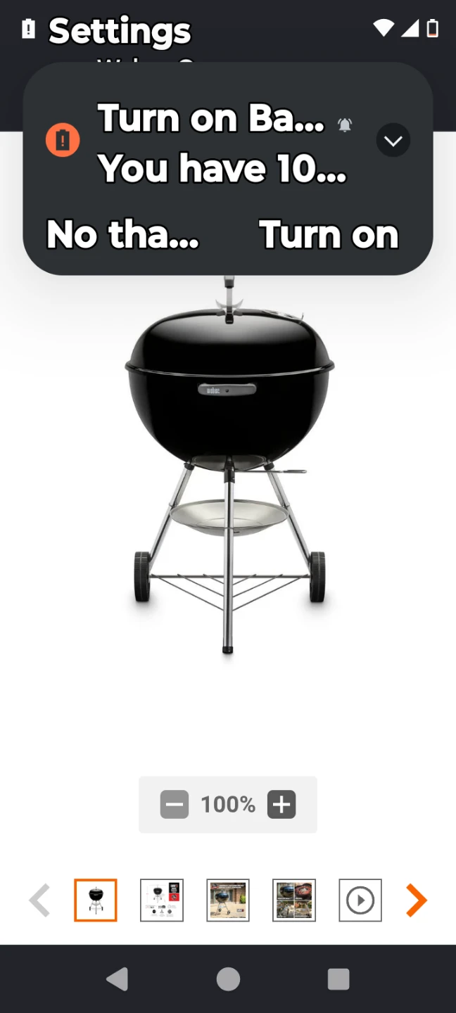 New 20" Webber Charcoal BBQ on stand.