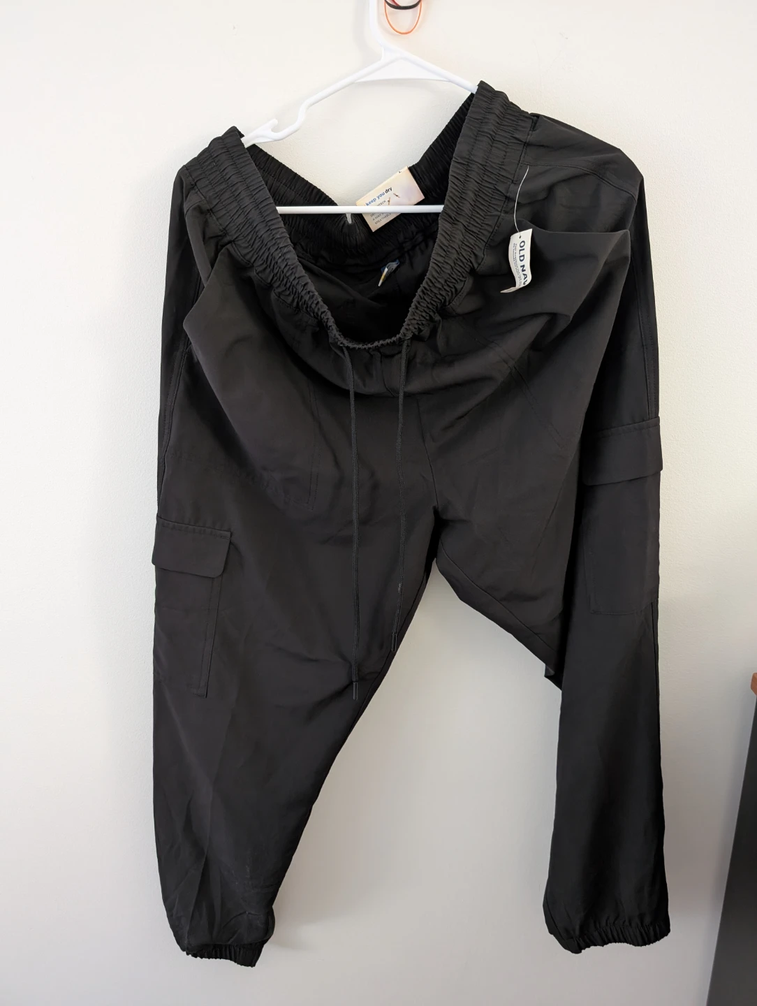 Old Navy StretchTech Black Lightweight Cargo Pants 34" ptp