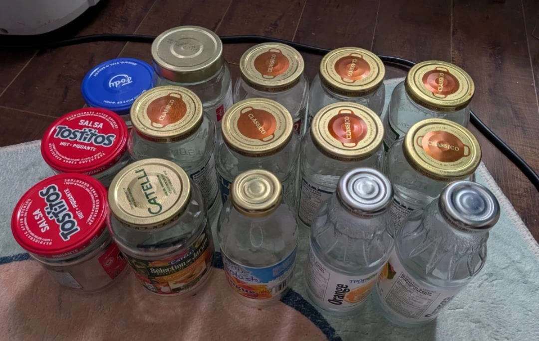 Assorted Glass Jars and Bottles