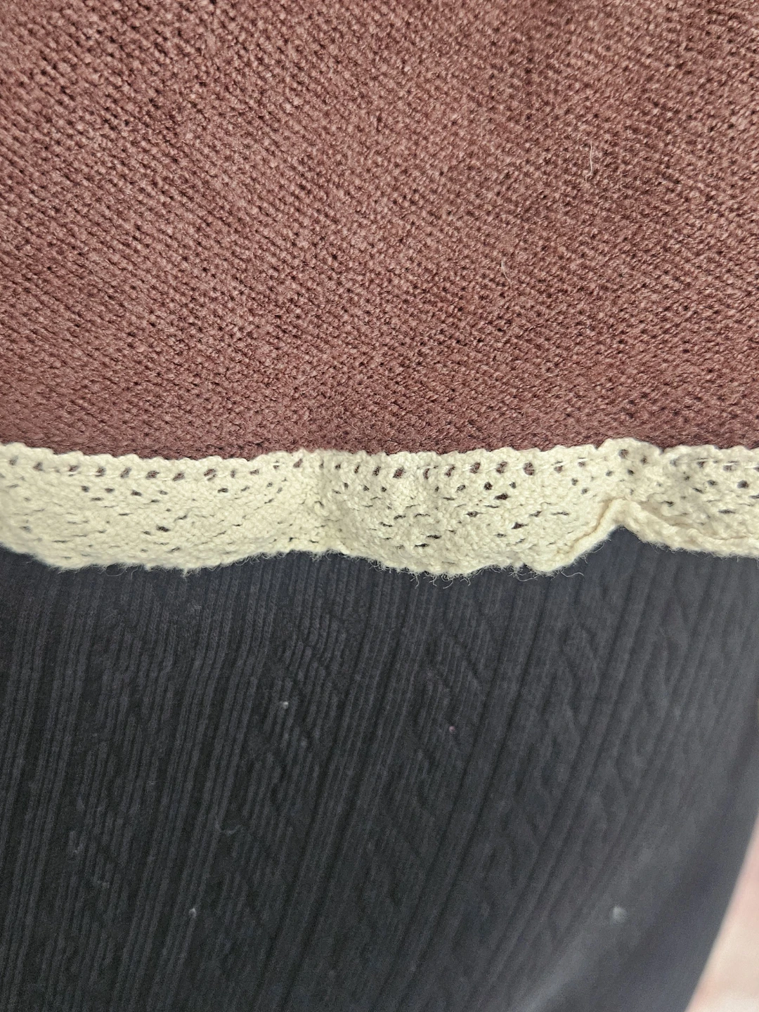 knitted brown babydoll tube top - photo 4