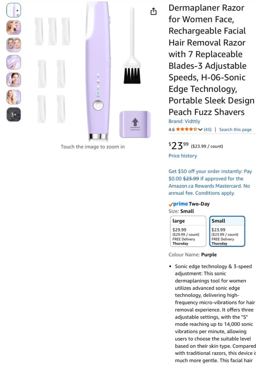 Women Rechargeable Facial Hair Remover