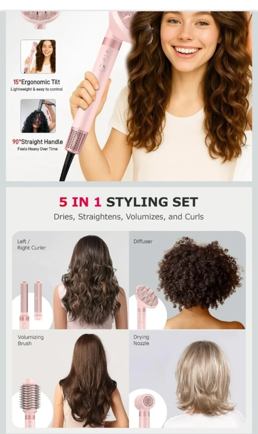 5-in-1 Styling Set with Auto Air-Flow Curlers - photo 2