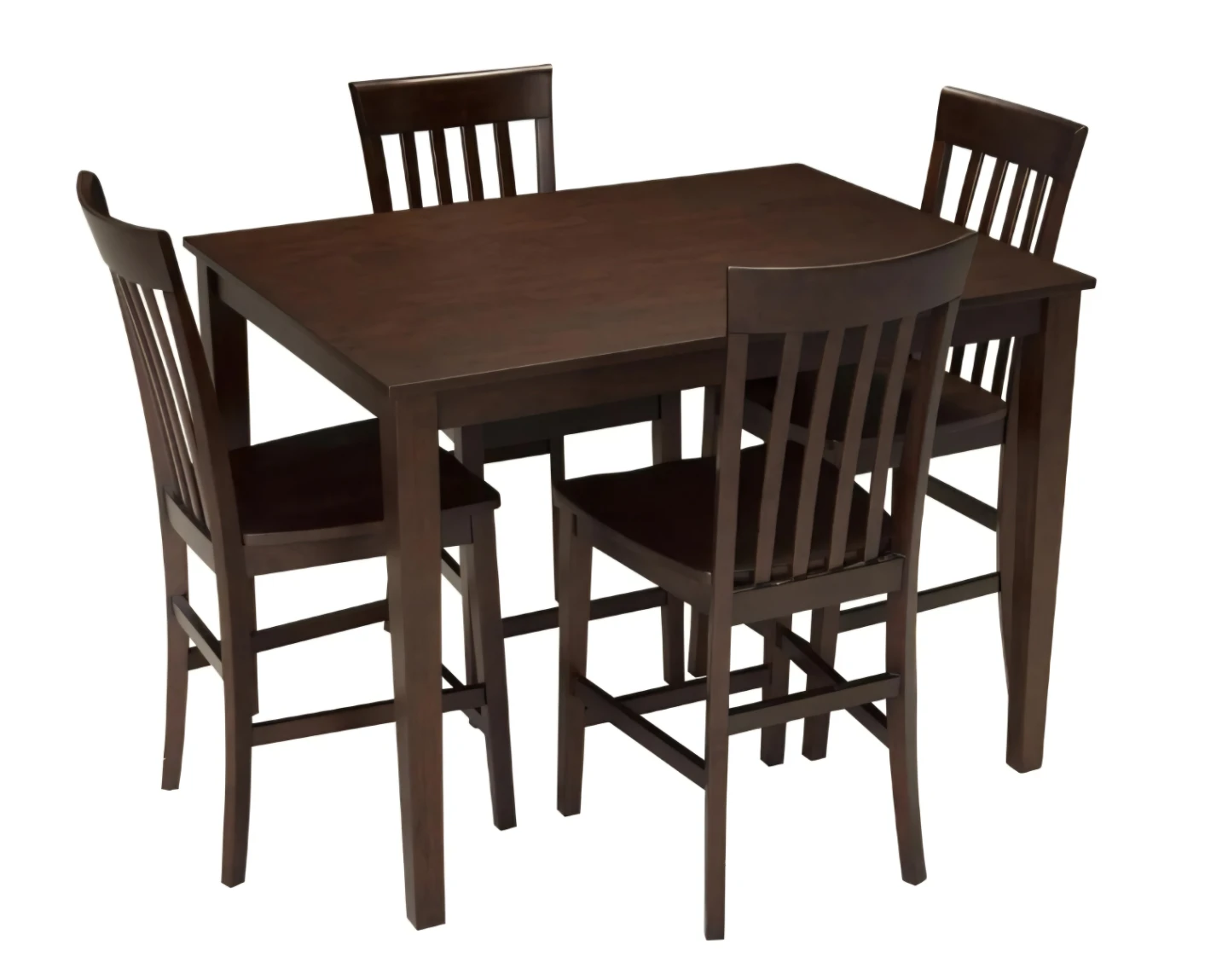 Raymour & Flanigan 5-Pc Counter Height Dining Set (Cherry Wood) - photo 3