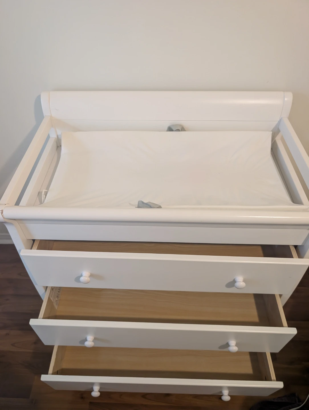 White Baby Changing Table Dresser - photo 2