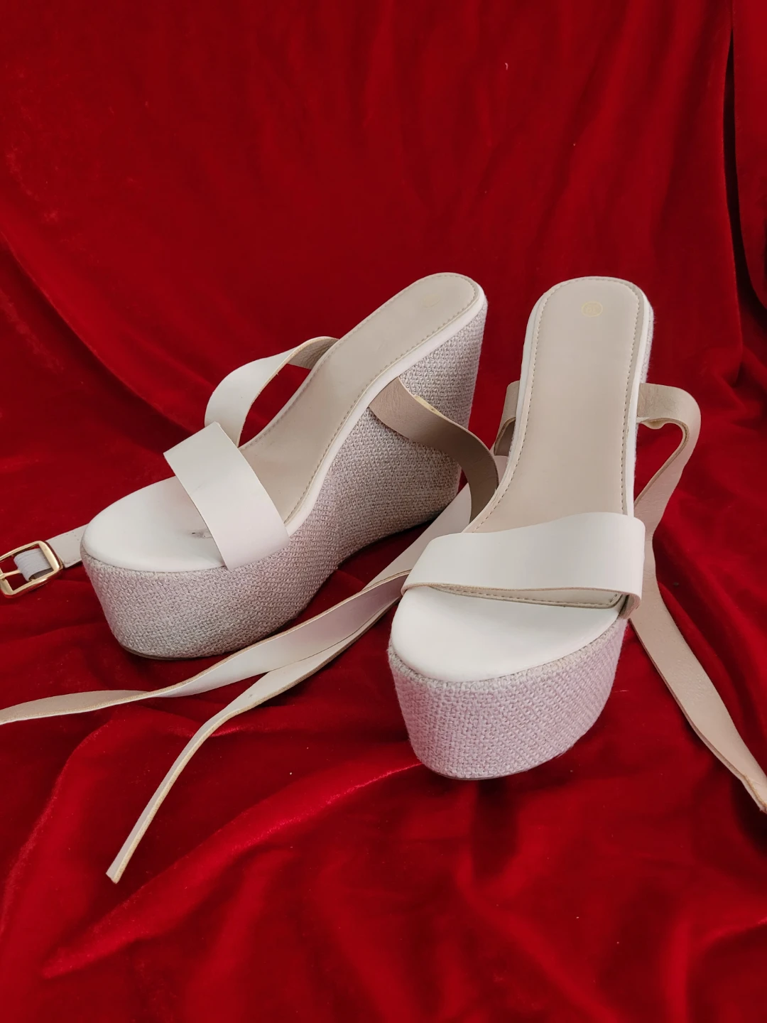 Women's White Wedge Sandals