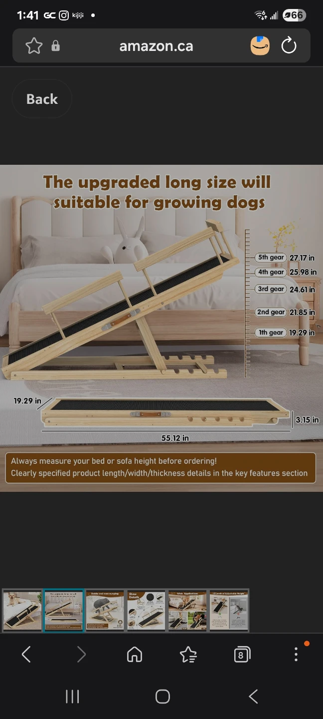 55" Dog Ramp with side rails brand new - photo 2