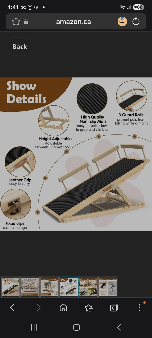 55" Dog Ramp with side rails brand new - photo 4
