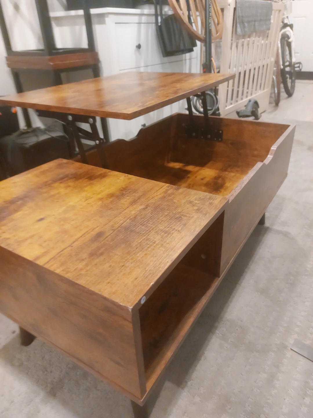 Lift Top Coffee Table with Storage - photo 3