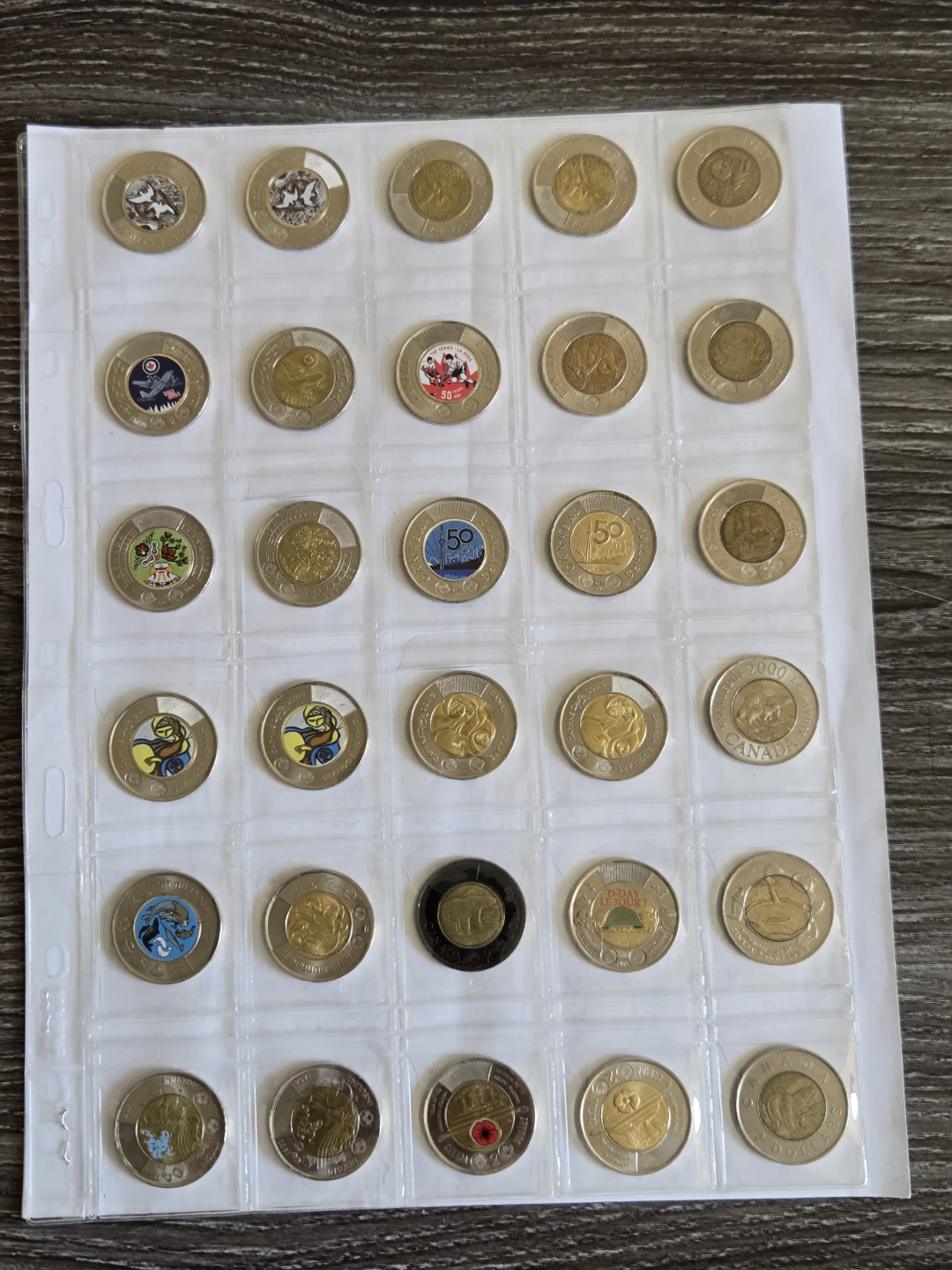 Collection of Canadian Toonie Coins