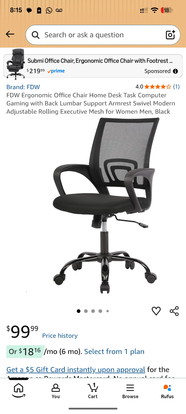 Brand New Black Office Chair - photo 2