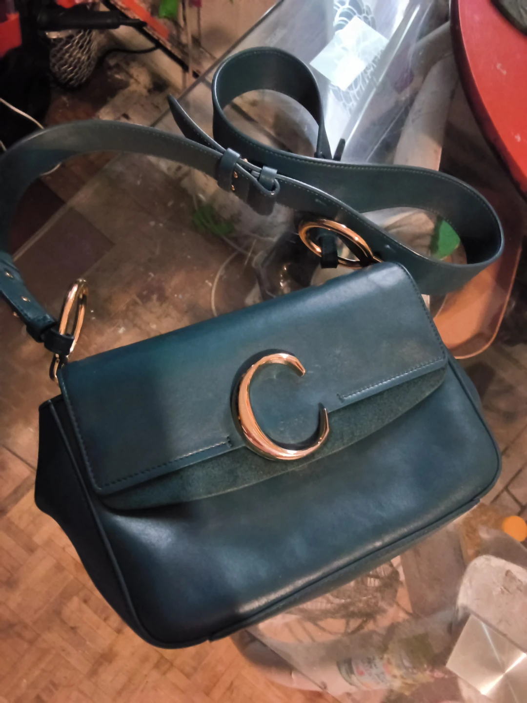 Teal Chloe Marcie Shoulder Bag