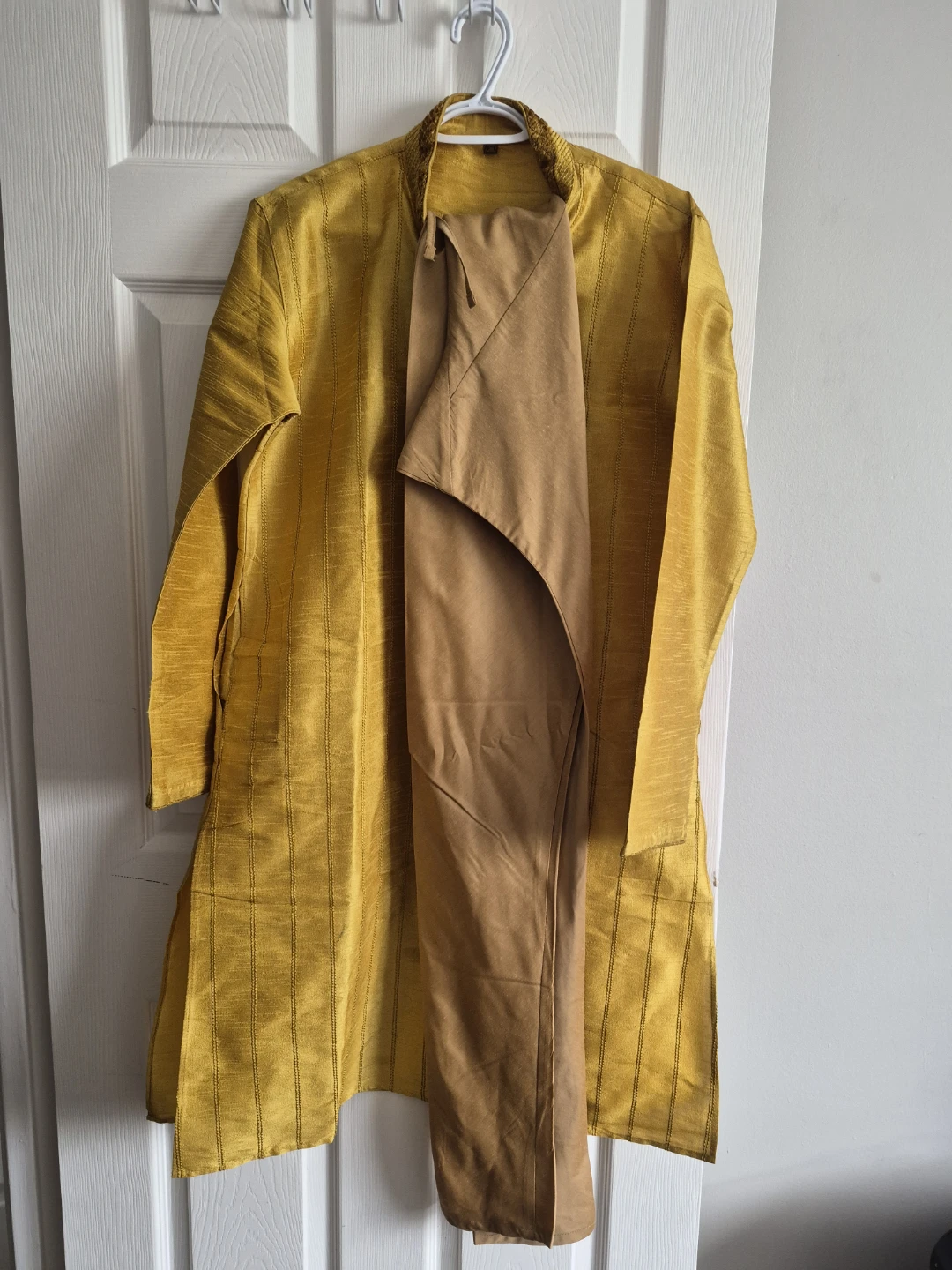 Men's Yellow Kurta and Pants Set - photo 2