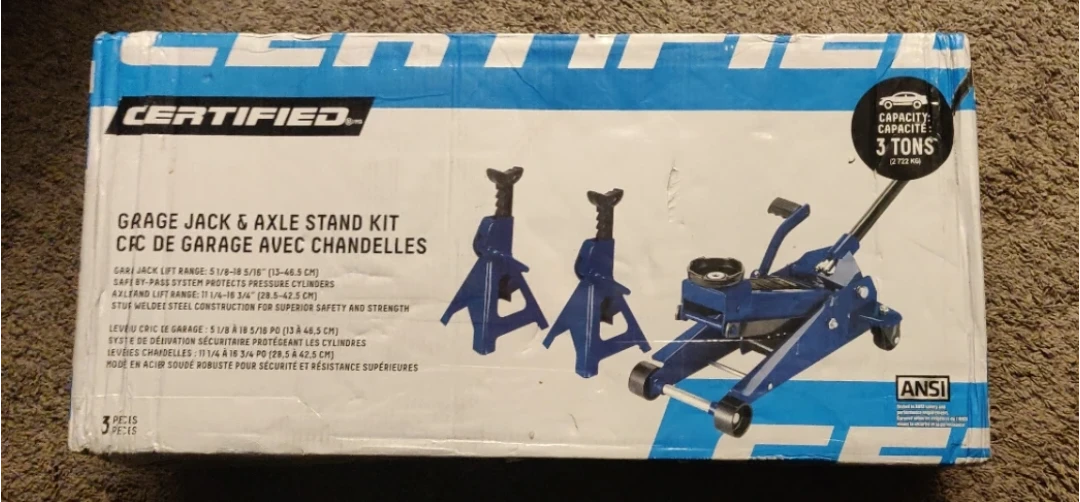 Certified Garage Jack & Axle Stand Kit - 3 Ton