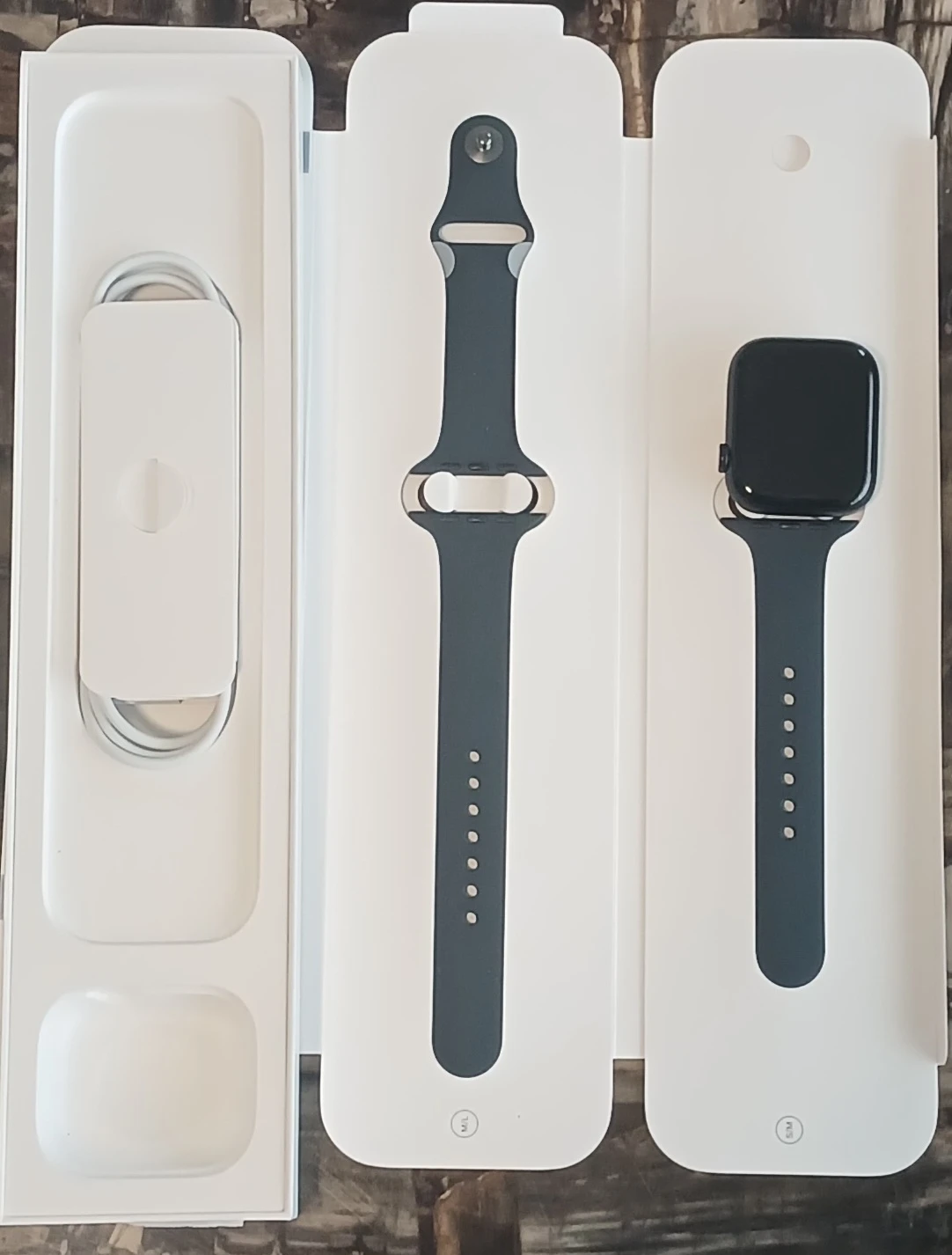 Apple Watch with Dark Grey Sport Band