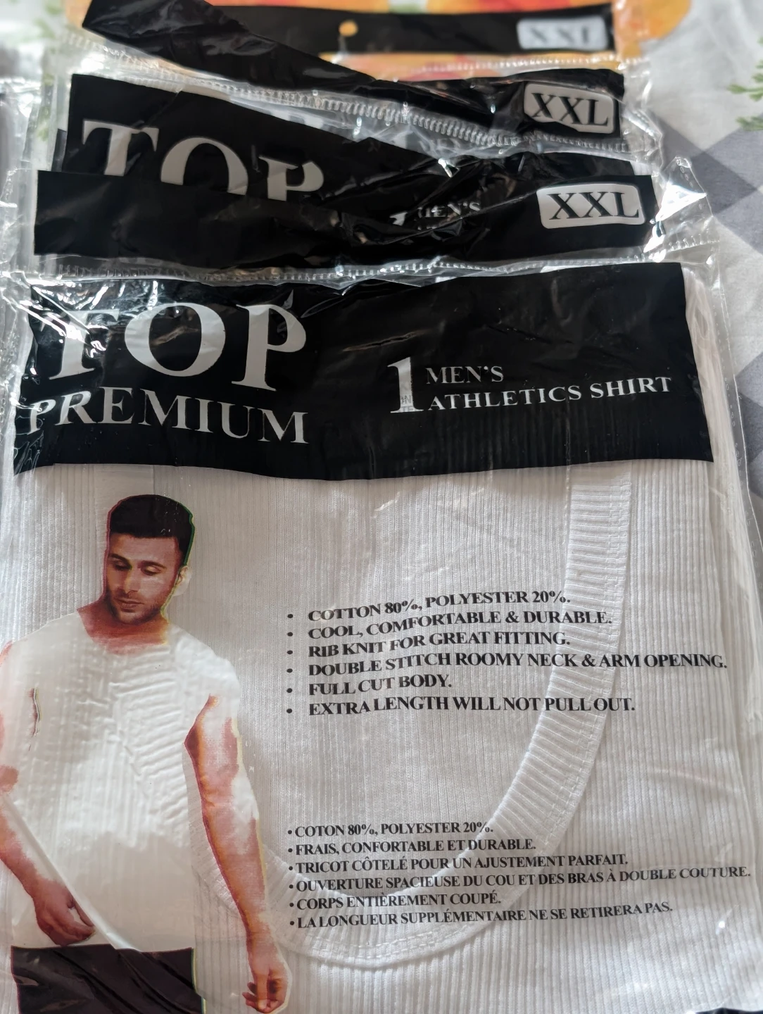 TOP Premium Men's Athletics Shirt Undershirt XXL