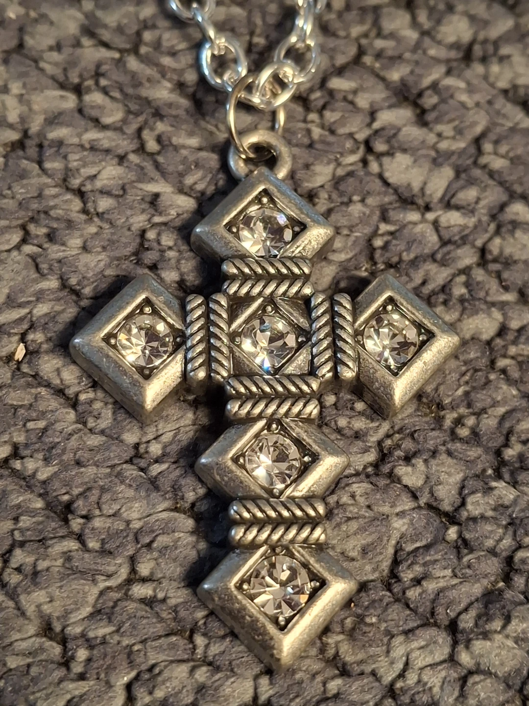 Silver Rhinestone Cross