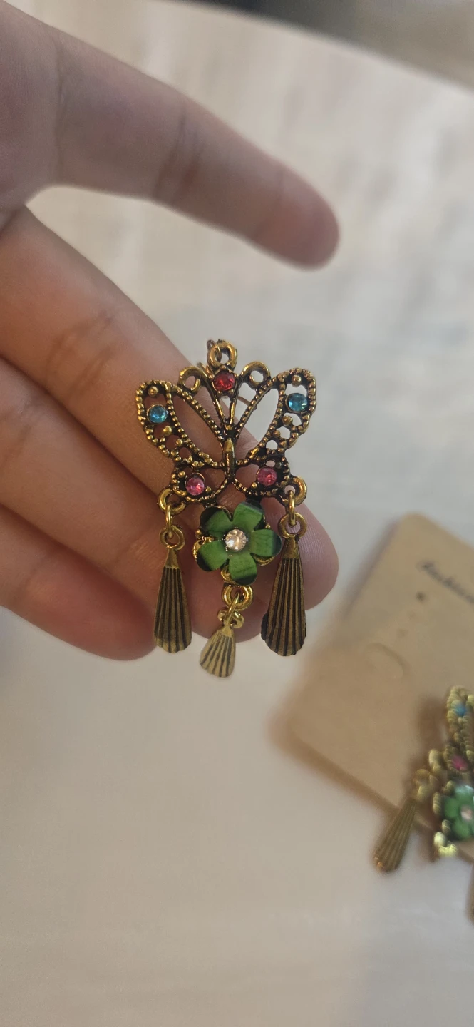Fashion Jewelry Drop Earrings with Gems - photo 2