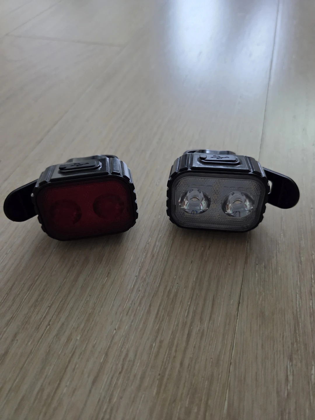 USB Rechargeable Bicycle Lights - Front & Rear LED Set