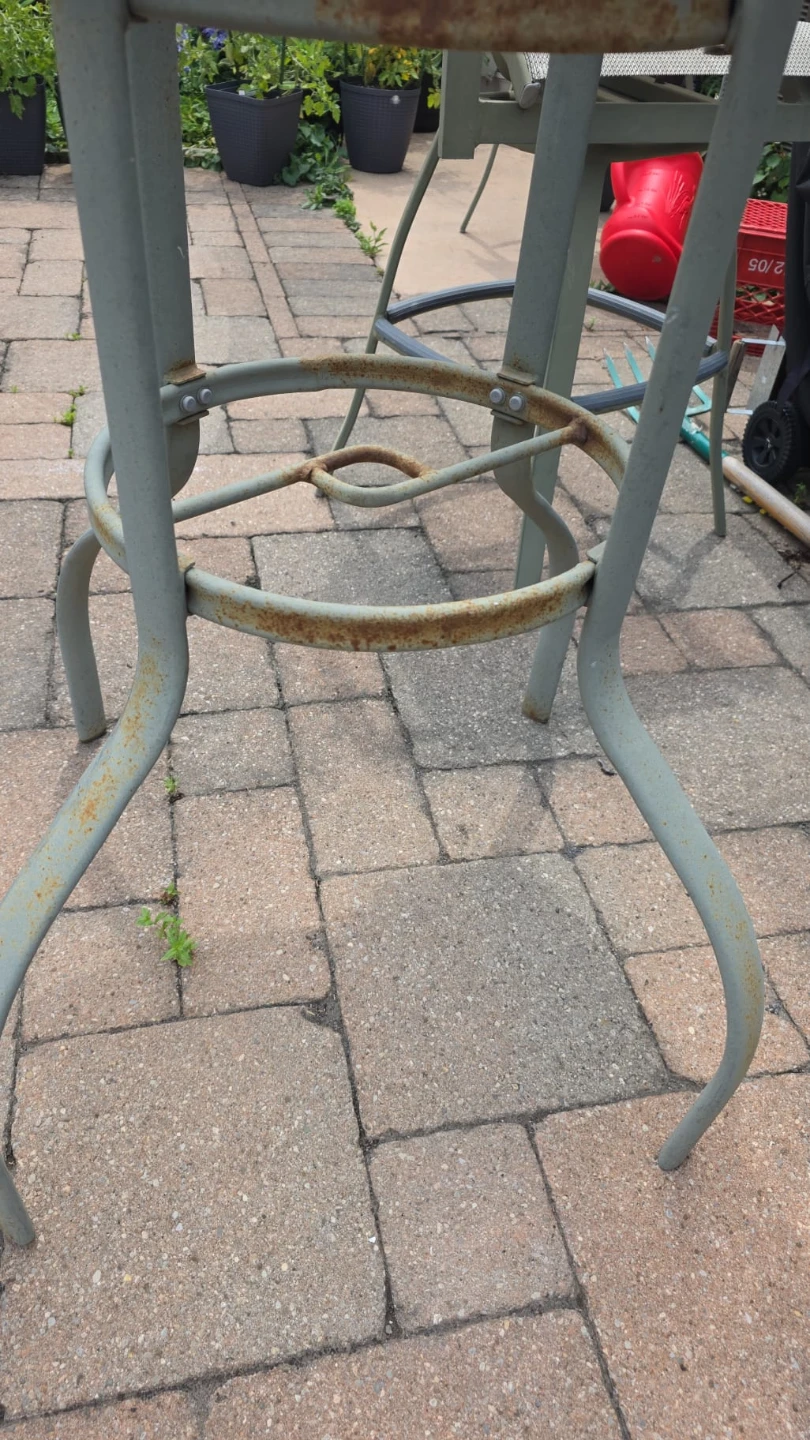 5-Piece Bar Height Patio Set with Glass Top Table and 4 Swivel C - photo 5