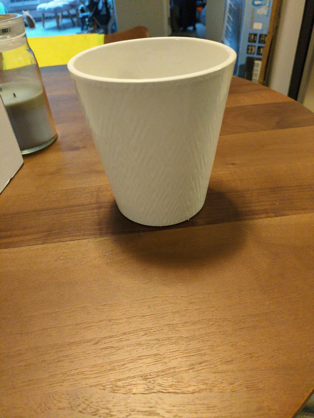 White Textured Ceramic Pot