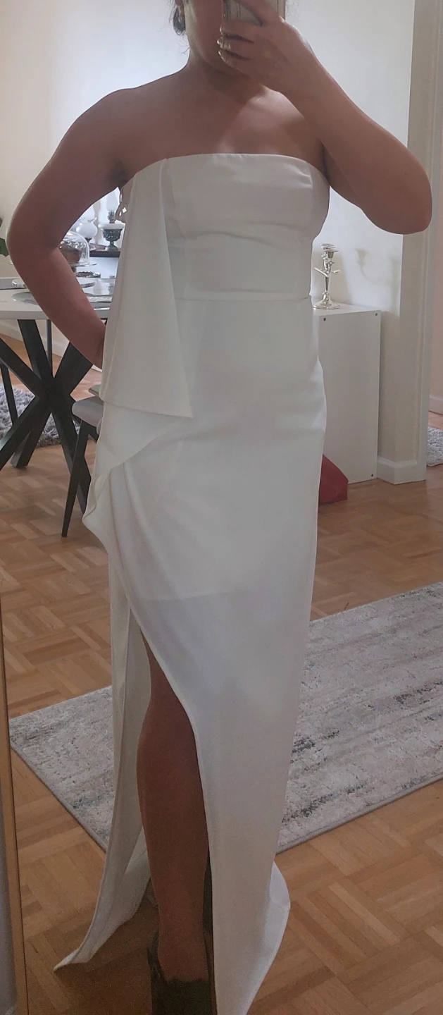 Strapless White Maxi Dress - photo 3