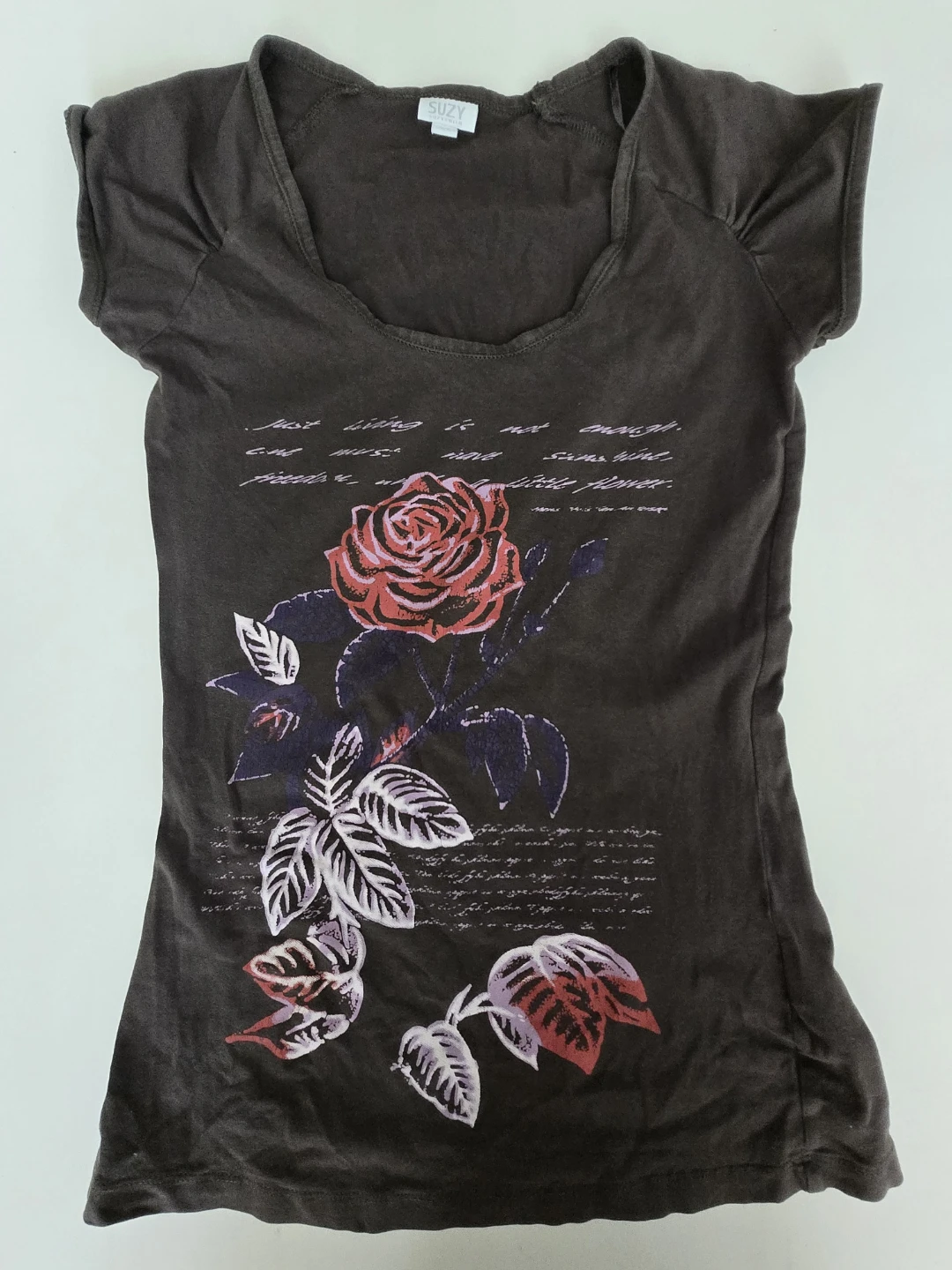 Women's Rose Graphic T-Shirt - Small