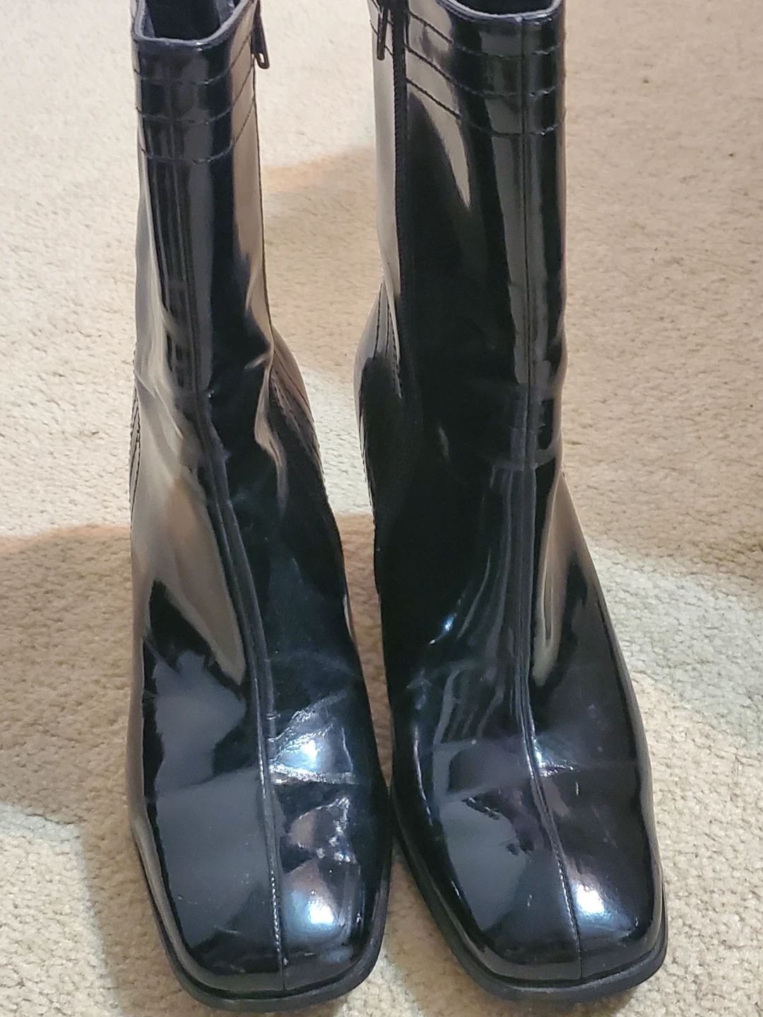 Aquatalia Black Patent Leather Ankle Boots - photo 5