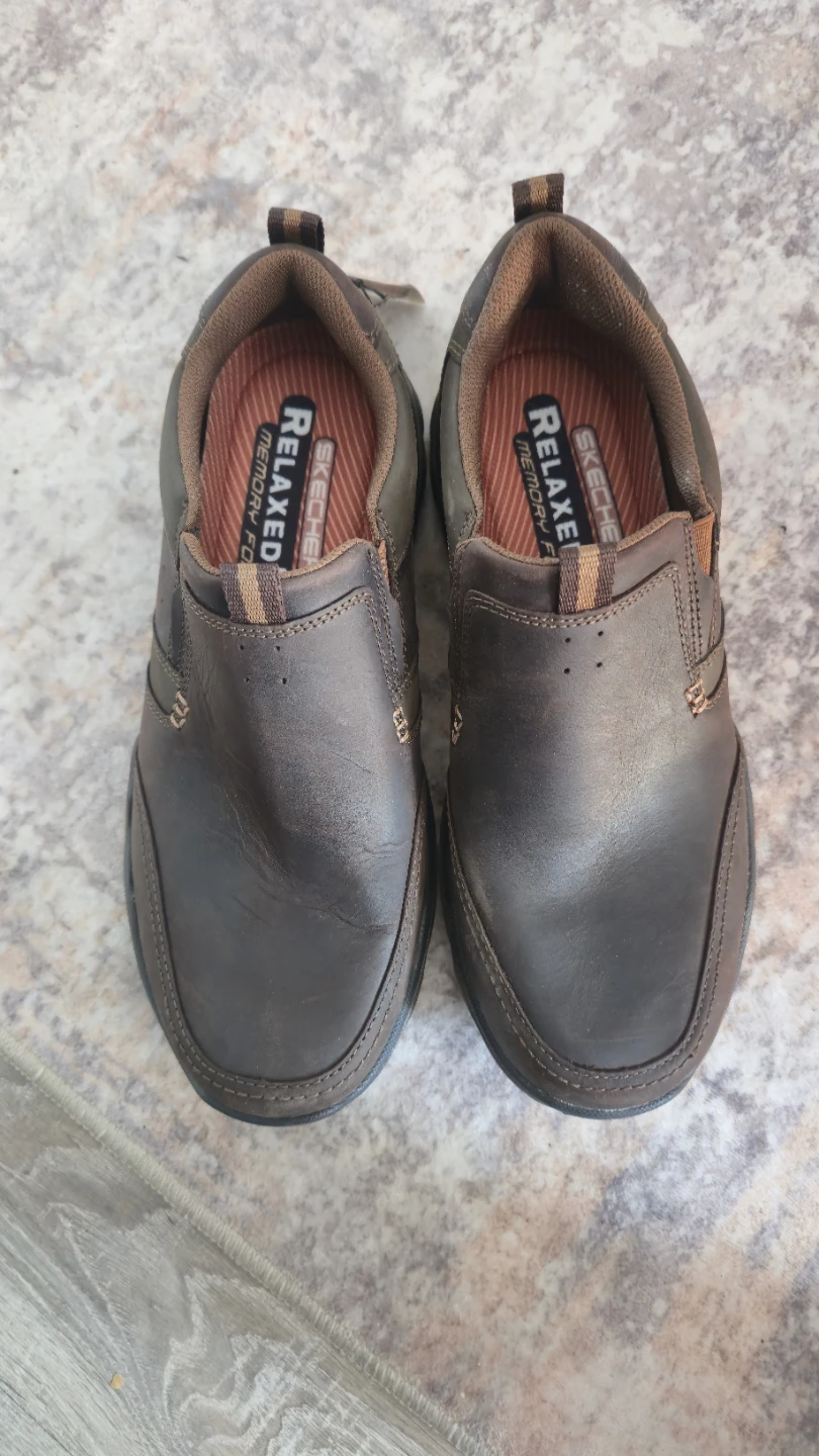 Skechers Relaxed Fit Brown Slip-On Shoes