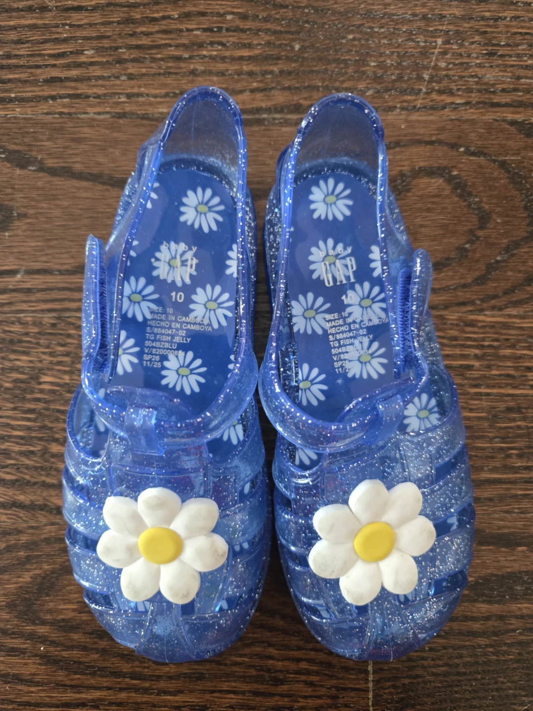 Baby Gap Kids Blue Daisy Jelly Sandals - Size 10 $40 in store