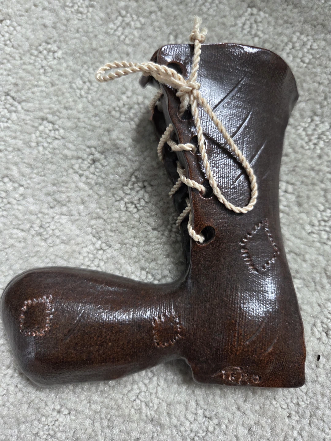 Ceramic Boot Figurine to hang on a wall