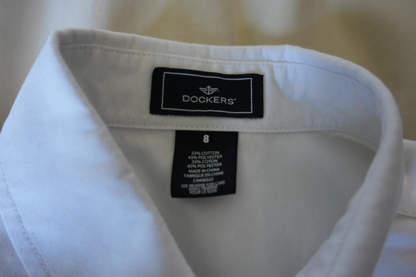 Dockers White Button-Up Shirt - Size 8 - photo 3