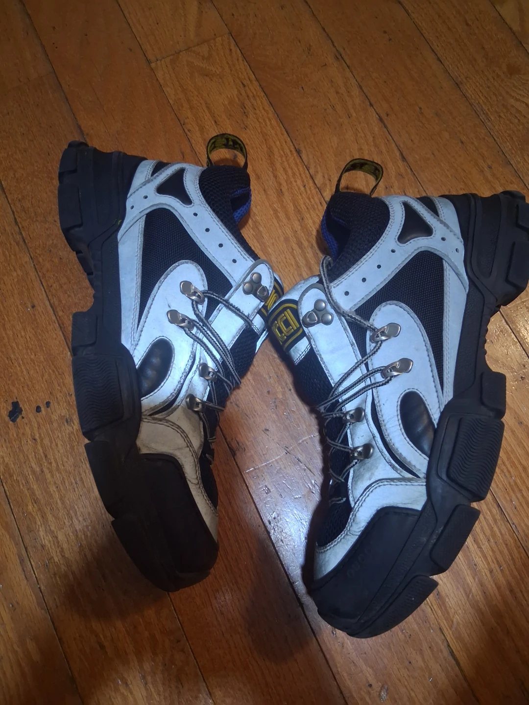 Gucci White & Black Chunky Sneakers - photo 2