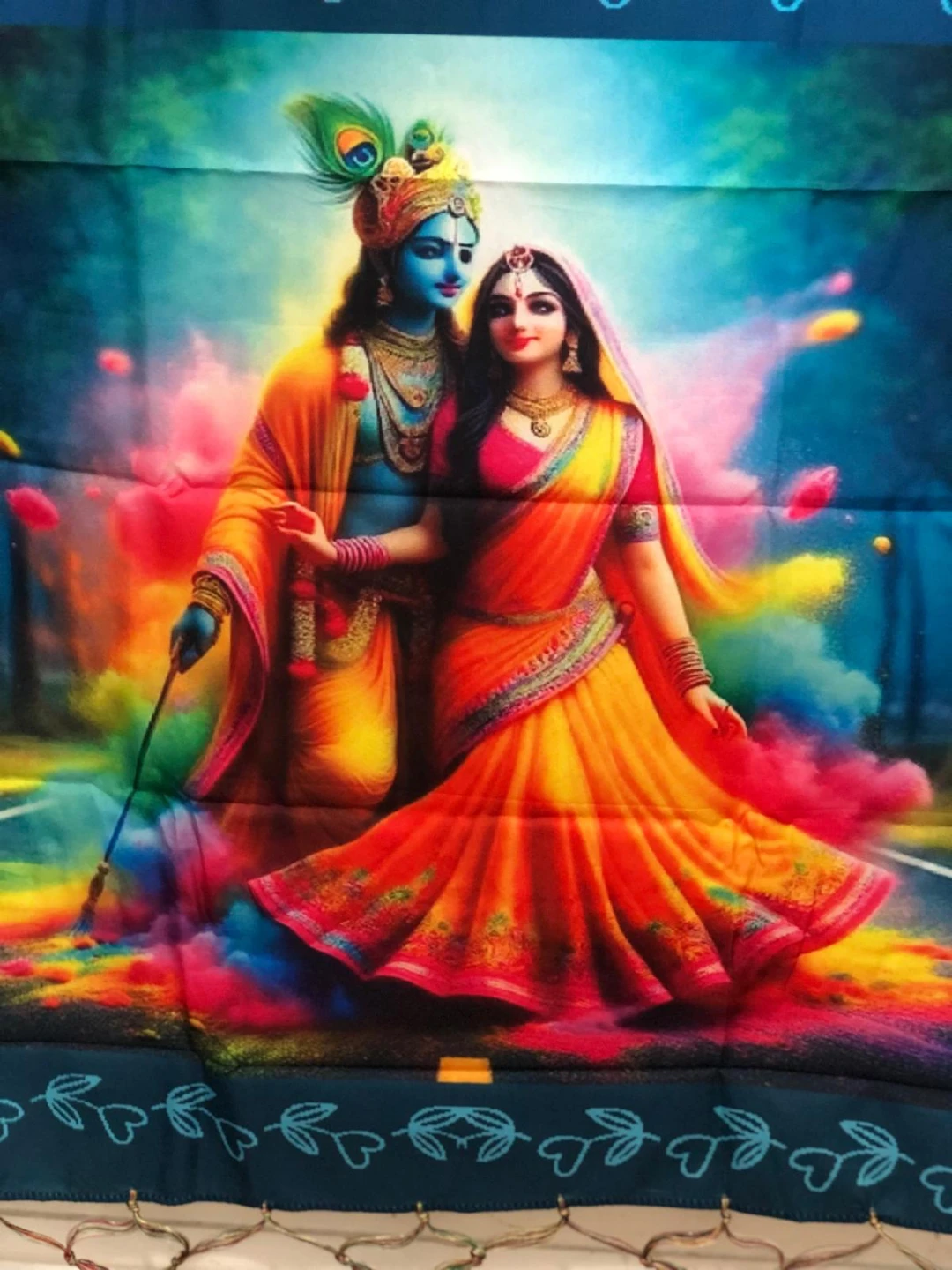 Radha Krishna print dupatta - photo 2