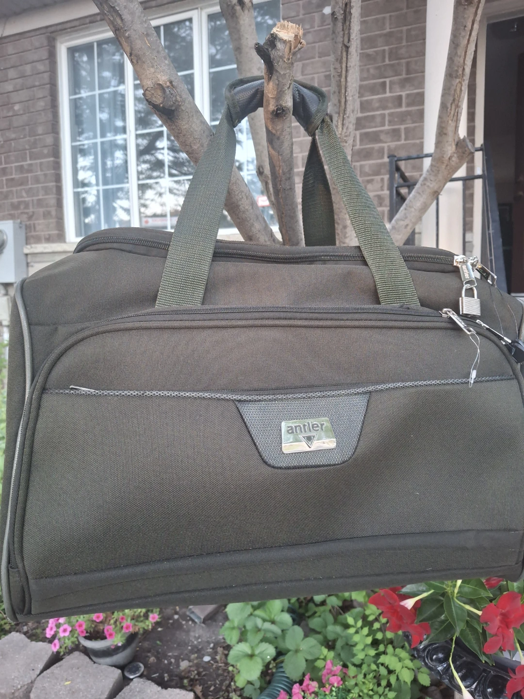 Vintage Antler Duffle Bag - Green