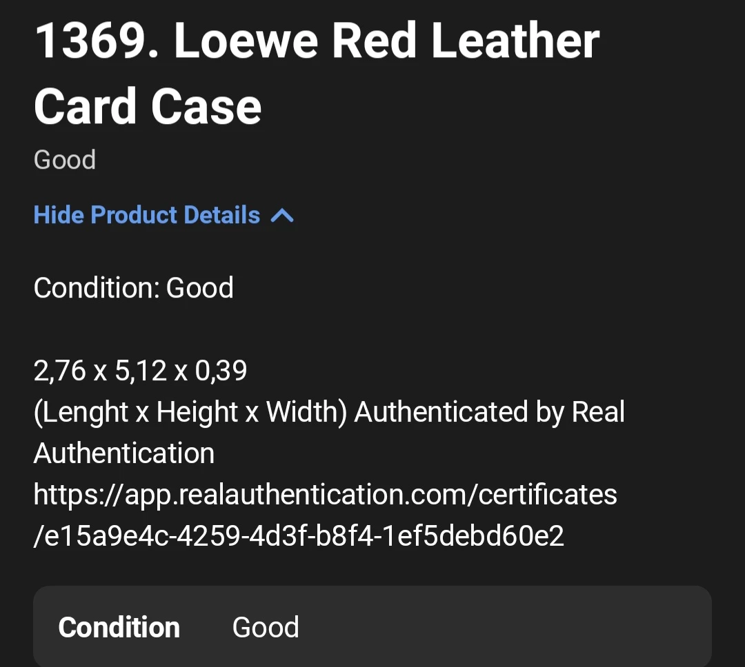 Loewe Red Leather Card Case - photo 3