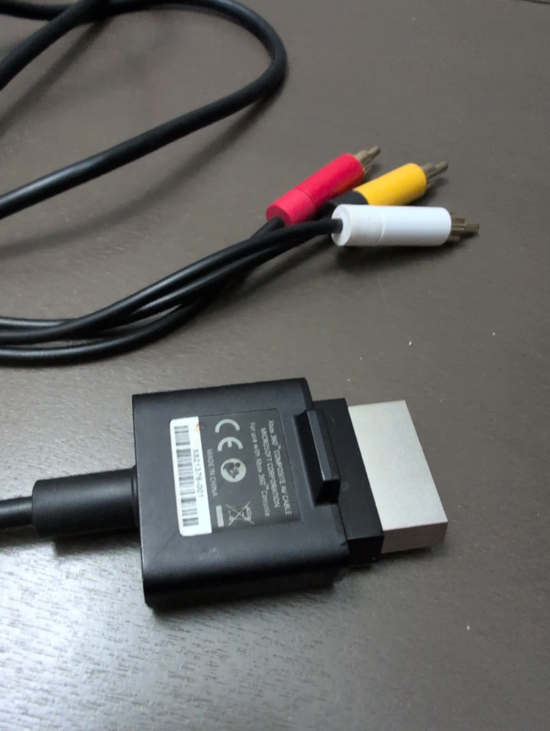 Official OEM Microsoft Xbox 360 AV Composite Audio/Video Cable - photo 2