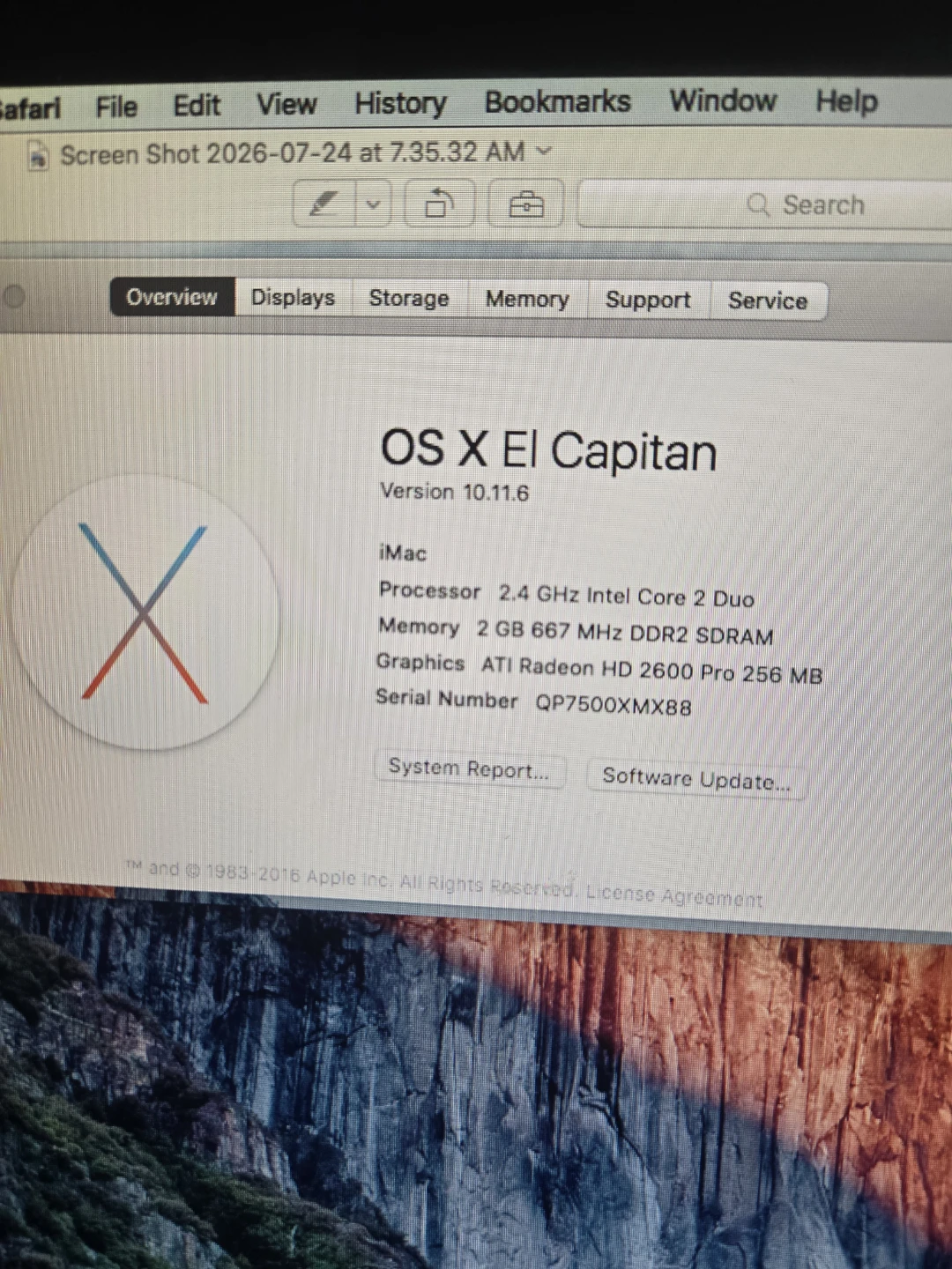 Apple iMac 24" 2008 - OS X El Capitan - photo 5
