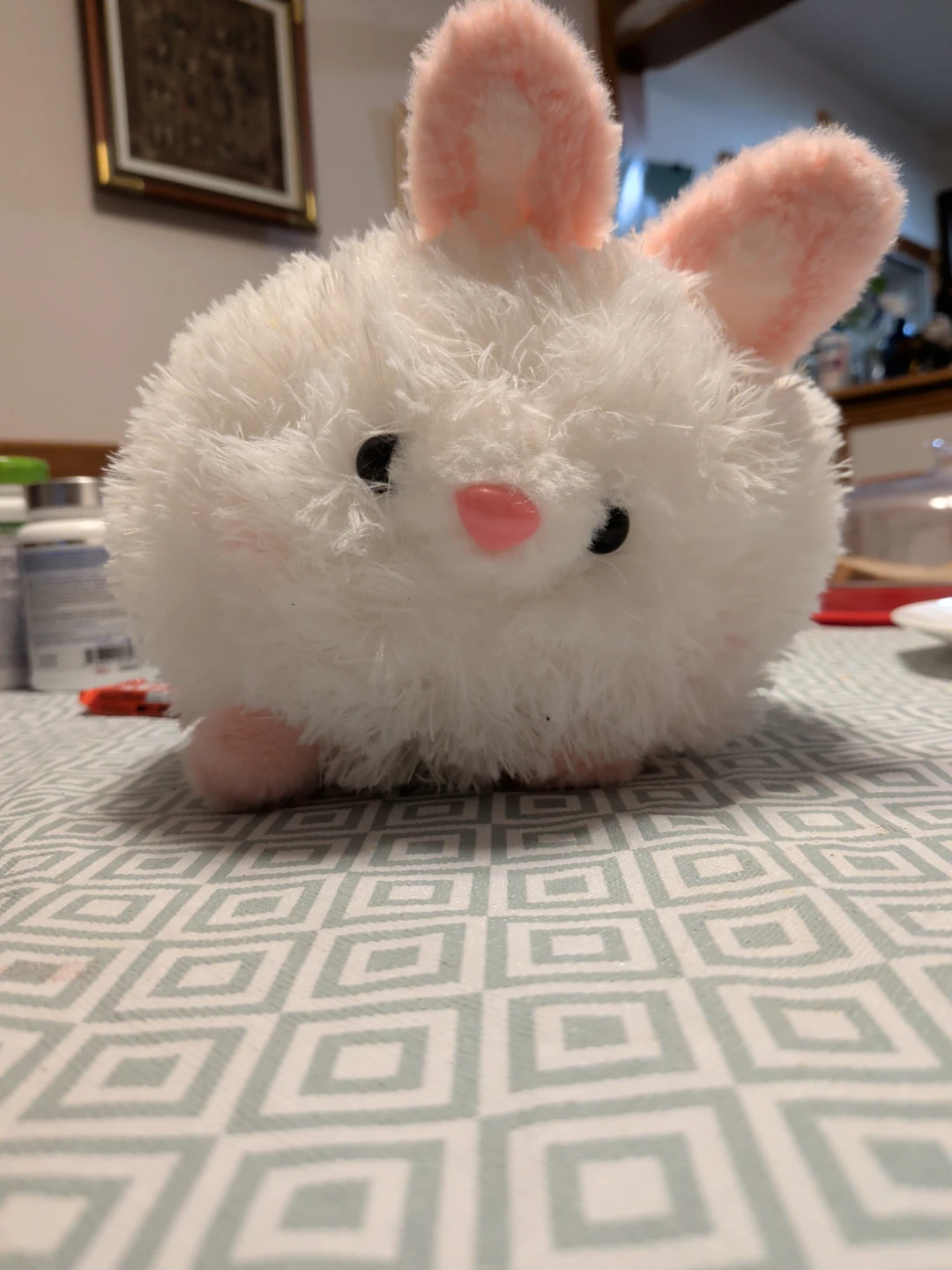 Fluffy White Bunny Plush Toy