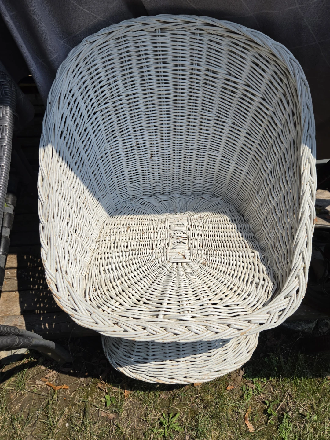 White Wicker Accent Chair